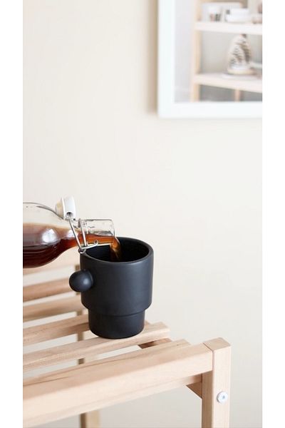 Beige & Stone Colorfull Coffee Collection Handmade Ceramic Mug with Top Handle