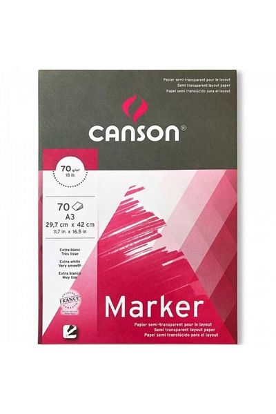 Canson Marker Pad 70gr Layout Marker Block 70 Pages A3 (29.7x42cm)