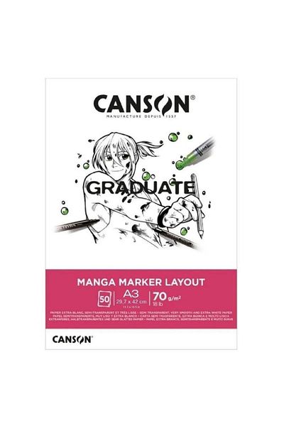 Canson Graduate Marker Notebook A3 70gr 50yp