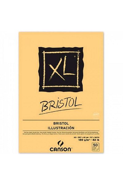 Canson Xl Bristol Block 180g Marker Block 50 Sheets A3(29,7x42cm)