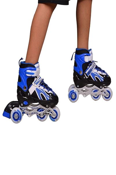 emre spor Skate Aluminum Blue Adjustable Skate With Size 30-33