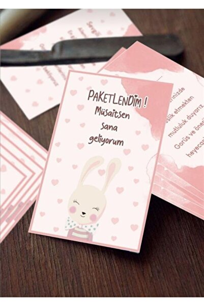 anka design Paketlendim Teşekkür Kartı 50 Adet