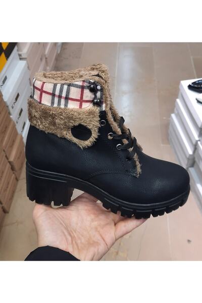 BRGL Черевики з чорною підкладкою, з підкладкою з конячої шерсті