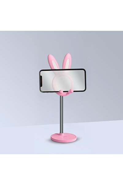 ONYO Αντιολισθητική βάση Ony21 Rabbit Figured για τηλέφωνο και tablet ροζ