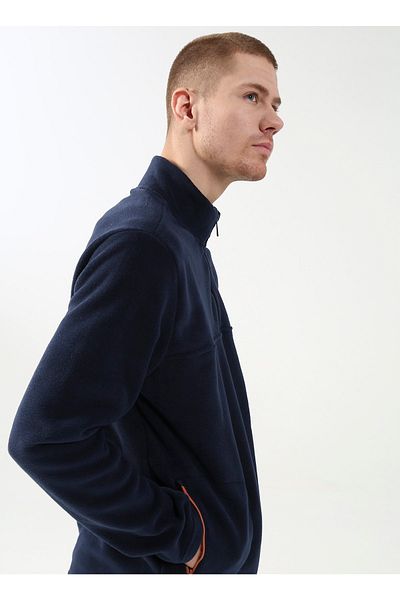 U.S. Polo Assn. Ανδρικό φούτερ Navy Blue Stand Collar - Erıt