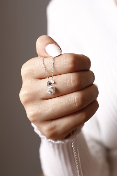 SARIASLAN S Harfli Gümüş Kolye, Üstü Özel Kesimli