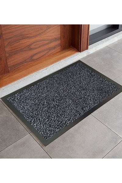 AKSEREN Dehumidifier (with brush) Hygienic Door Mat Gray - 60cmx90cm