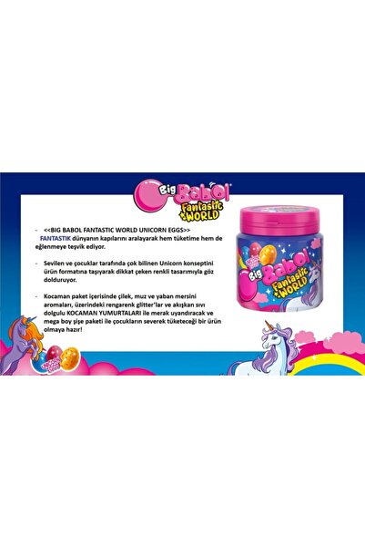 Big Babol Fantastic World Unicorn Eggs_5 Adet X 90gr