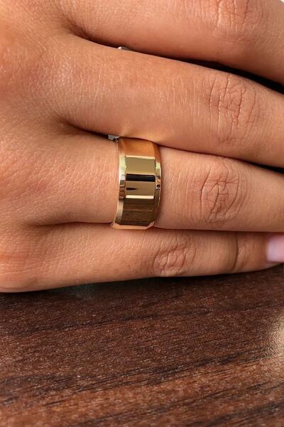 Silver Self Gümüş Alyans Düz Altın Kaplama