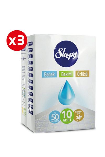 Sleepy Baby Care Cover New White 60x90 Cm 10 Pieces (3 Pack)
