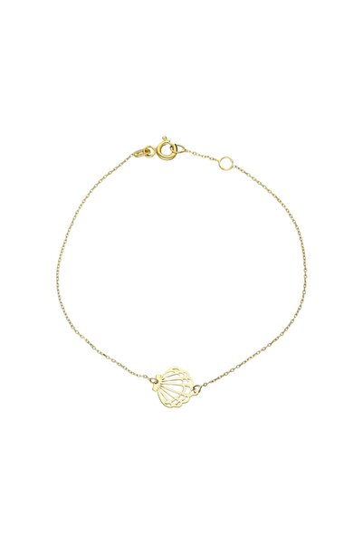 Glorria 14 Ayar Altın Istiridye Kadın Bileklik