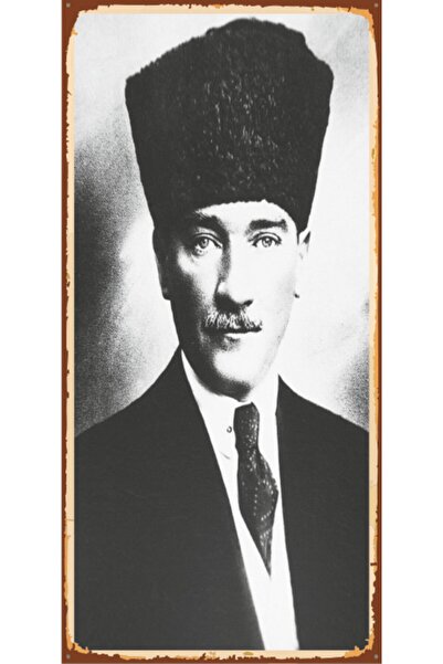 Hayat Poster Μίνι ρετρό ξύλινη αφίσα Ataturk - Κομψή σχεδίαση