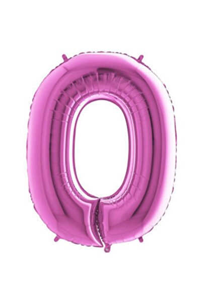 İSTOÇ PARTİ Fuchsia Pink Color Number Foil Balloon 100 cm - 0