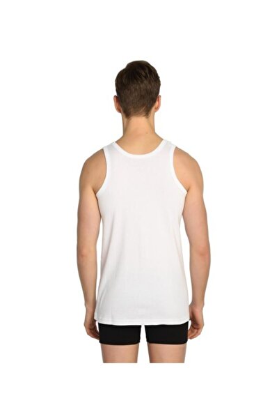 Tutku Men's White Pack Ribana Classic Tank Top 5 Pack