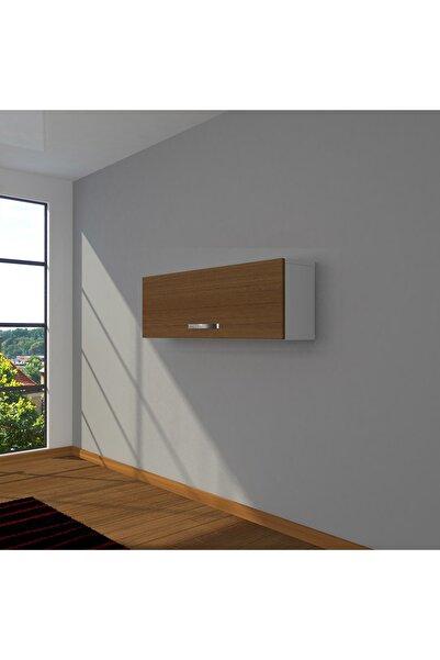 Decoraktiv Yatay Üst Modül Slm- Beyaz - Ceviz