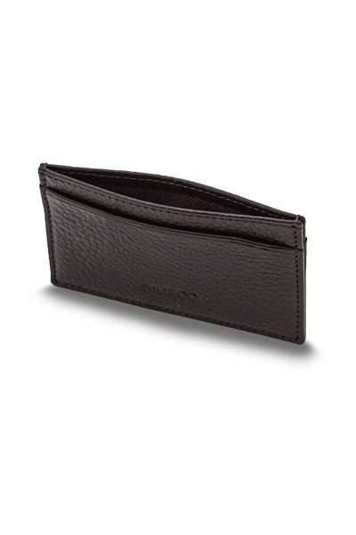 Musoo Θήκη για κάρτες Unisex Brown από γνήσιο δέρμα 1415 Admsc1415
