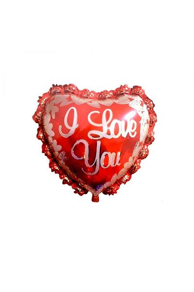 TÜFEKÇİOĞLU Heart Foil Balloon Red I Love You 59 Cm X 56 Cm