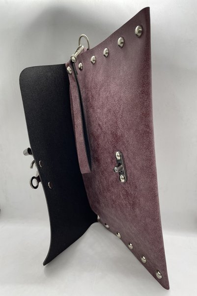 MENİSE Claret Red Women's Bag with Chain Strap - with Handle