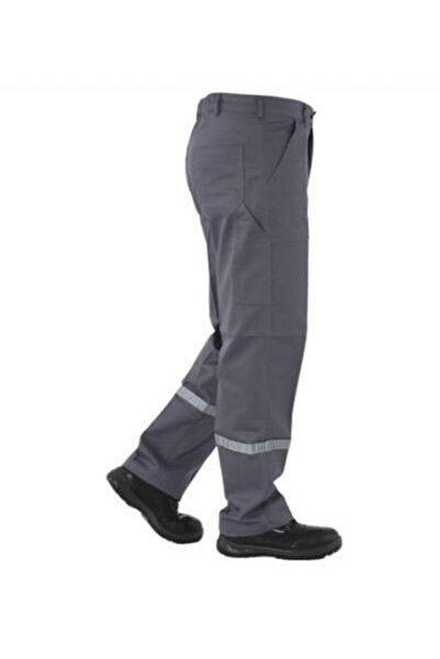 Aka 16/12 Gri Reflektörlü Kargo Cepli Gabardin Iş Pantolon 52 Beden