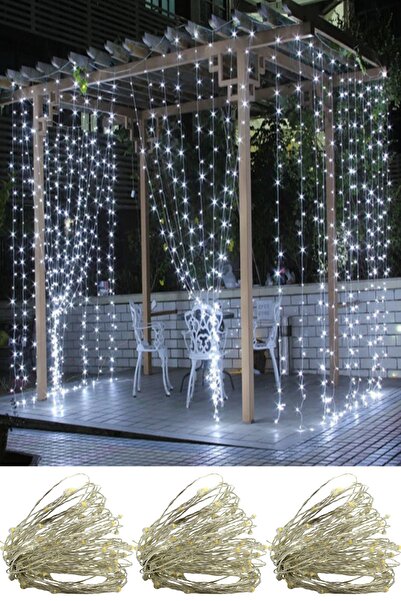 Buffer Dekoratif Peri Led Beyaz Aydınlatma Süsleme Lambası 3 Adet Pilli 5 Metre