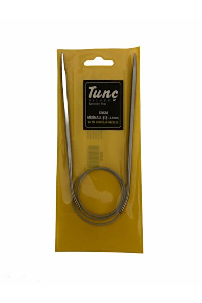 Tunç Çadır Titanyum Yapıda No: 4,5---60 Cm--- Çelik Misinalı Örgü Şişi Titany...