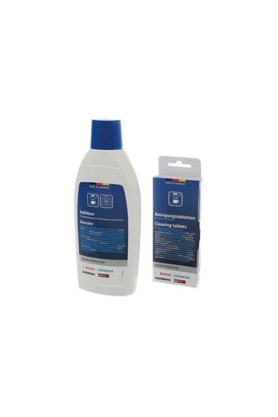 Bosch Coffee Espresso Machine Care Set - Limescale Remover Fluid and Cleaning Tablet