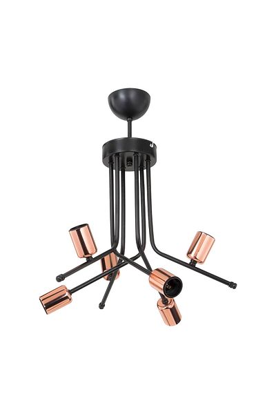 Gloria Vertu 6-Piece Chandelier Black