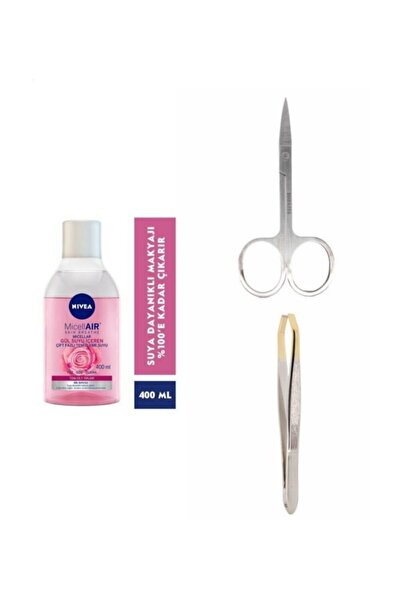 NIVEA Micellair Gül Çift Fazlı Makyaj Temizleme Suyu 400 Ml Ve Gümüş Kaş Ve B...