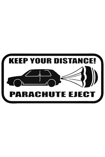 Universal Αυτοκόλλητο Keep Your Distance Parachute Eject Αυτοκόλλητο Αυτοκόλλητο Τοίχου Αυτοκινήτου Αυτοκόλλητο Τοίχου Διακοσμητικό Σπίτι 20cm