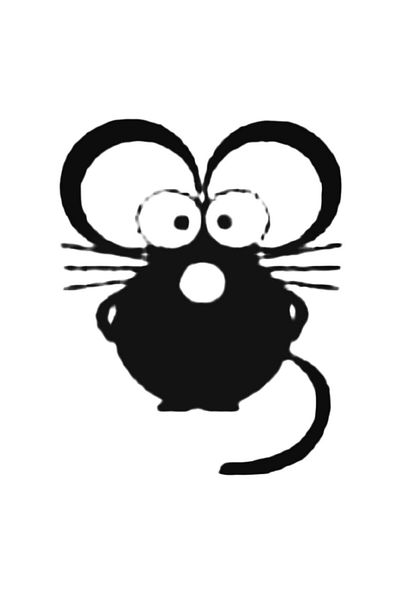 Universal Αυτοκόλλητο Siily Scared Mouse Αυτοκόλλητο Αυτοκόλλητο Τοίχου Αυτοκινήτου Αυτοκόλλητο Σπιτιού Διακοσμητικό Αυτοκόλλητο 20cm