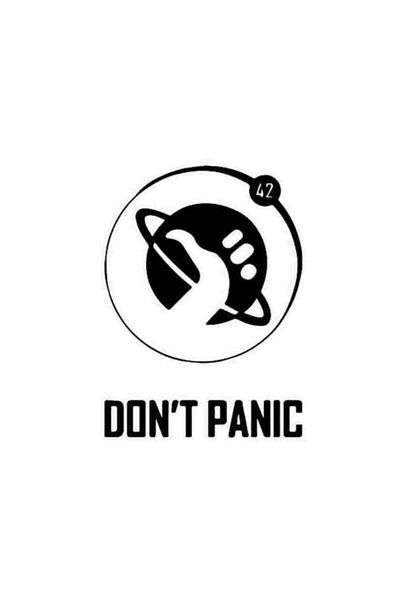 Universal Hitchhikers Guide Dont Panic Αυτοκόλλητο Αυτοκόλλητο Αυτοκόλλητο Τοίχου Αυτοκινήτου 20cm