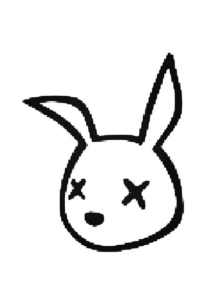 Universal Αυτοκόλλητο Lucky Rabbit Head Αυτοκόλλητο τοίχου Car Auto Arma
