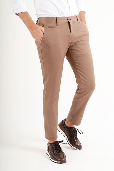 Luppo Club Ανδρικό παντελόνι Casual Fabric Milk Brown