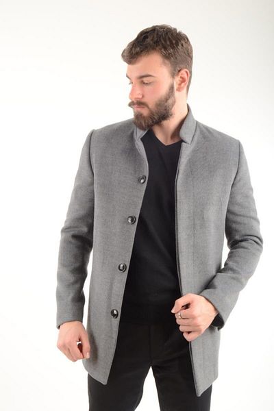 Luppo Club Ανδρικό παλτό Judge Collar Stamp Grey