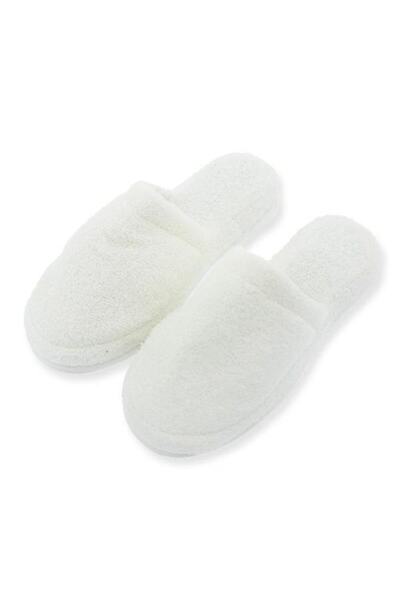 Azebu White Plain Maternity Slippers - Size 39-40