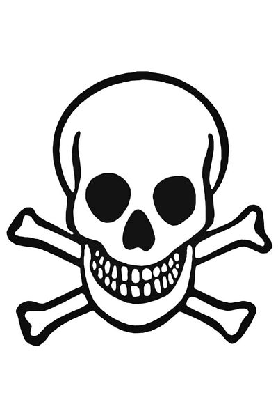 Universal Αυτοκόλλητο 20 cm Skull (am) - Διακοσμητικό αυτοκόλλητο αυτοκινήτου, αυτοκινήτου, στολής και σπιτιού