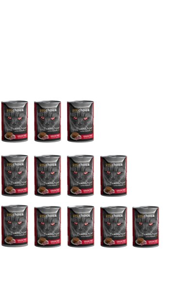 ProChoice Kuzu Etli Şekersiz Tahılsız Ezme Yetişkin Kedi Konservesi 400gr 12'li