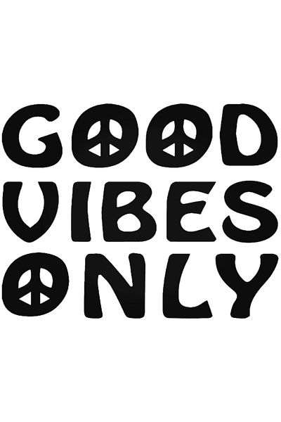 Universal Good Vibes Only Peace Jdm Ιαπωνικό αυτοκόλλητο αυτοκόλλητο αυτοκινήτου Αυτοκόλλητο τοίχου 20cm