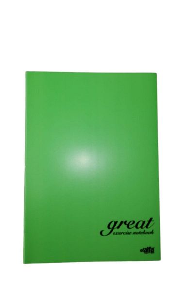 Alfa Checkered 100 Sheets A4 Size Notebook with Plastic Cover