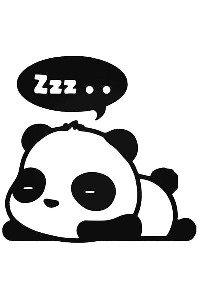 Universal E Panda Bear Sleeping Jdm Ιαπωνικό αυτοκόλλητο Αυτοκόλλητο Αυτοκόλλητο Τοίχου Αυτοκινήτου 20cm