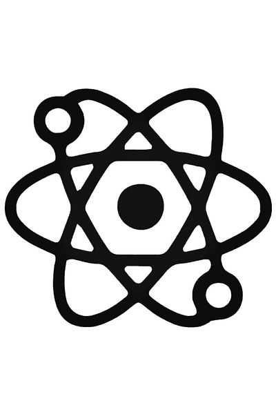 Universal Αυτοκόλλητο Atom Silhouette Αυτοκόλλητο Αυτοκόλλητο Τοίχου Αυτοκόλλητο Αυτοκόλλητο Σπιτιού Διακοσμητικό Αυτοκόλλητο 20cm