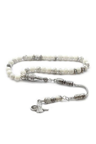 EbruHome مسبحة من الحجر الطبيعي المقاوم للتشوه من Tuğra مزينة بشراشيب