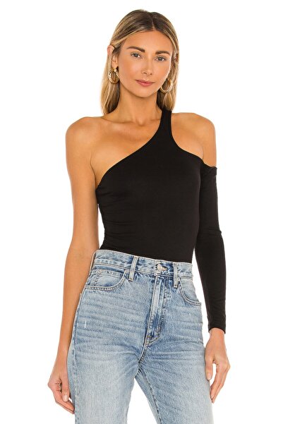 By Kul Design Body de damă din jerseu de mătase cu o singură mânecă