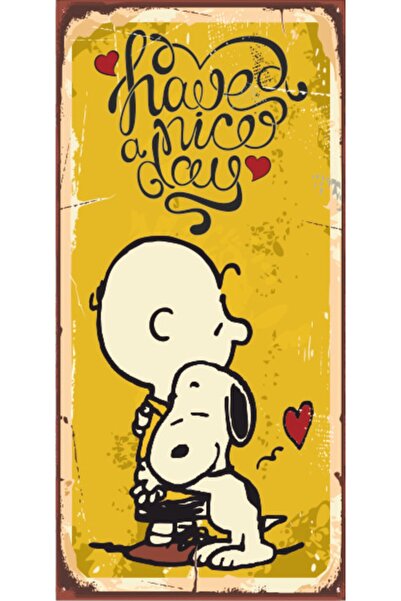 Hayat Poster Snopy Mini Retro Ξύλινη Αφίσα - 10 cm x 20 cm