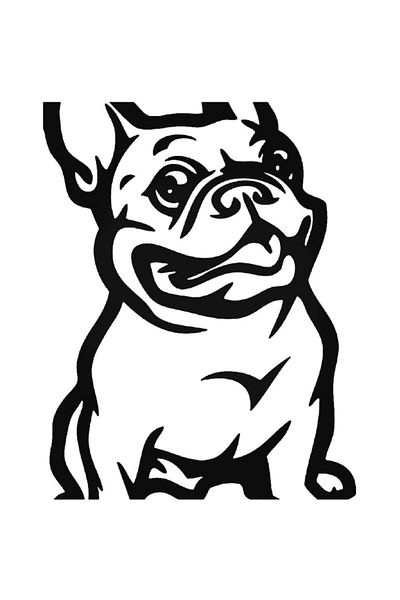 Universal E French Bulldog Pet Sticker Car Auto Rigging Wall Sticker 20 Cm