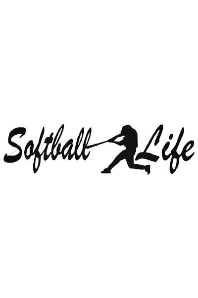 Universal Αυτοκόλλητο Softball Life 1 Αυτοκόλλητο Αυτοκόλλητο Τοίχου Αυτοκινήτου 20 cm