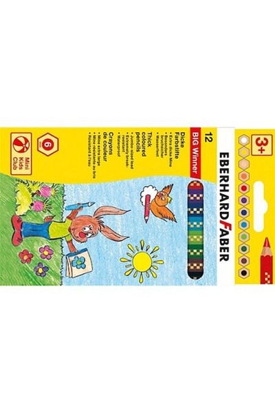 Eberhard Faber BIG Winner Jumbo Dry Paint 12 Colors