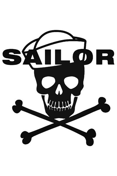 Universal Sailor Skull Crossbones 1 Αυτοκόλλητο Αυτοκόλλητο Αυτοκόλλητο Τοίχου Αυτοκινήτου 20 εκ.
