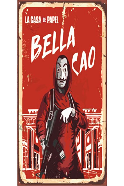 Hayat Poster La Casa De Papel (10 Cm X 20 Cm) Mini Retro Ahşap Poster