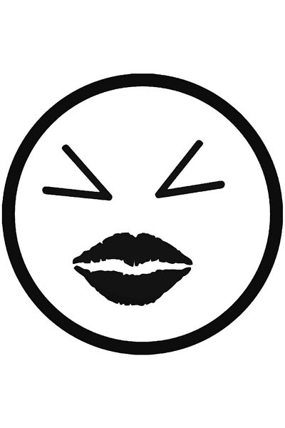 Universal Smiley Happy Face Girl Kiss Jdm Ιαπωνικό αυτοκόλλητο αυτοκινήτου Auto Arma Αυτοκόλλητο τοίχου Αυτοκόλλητο σπιτιού 20cm